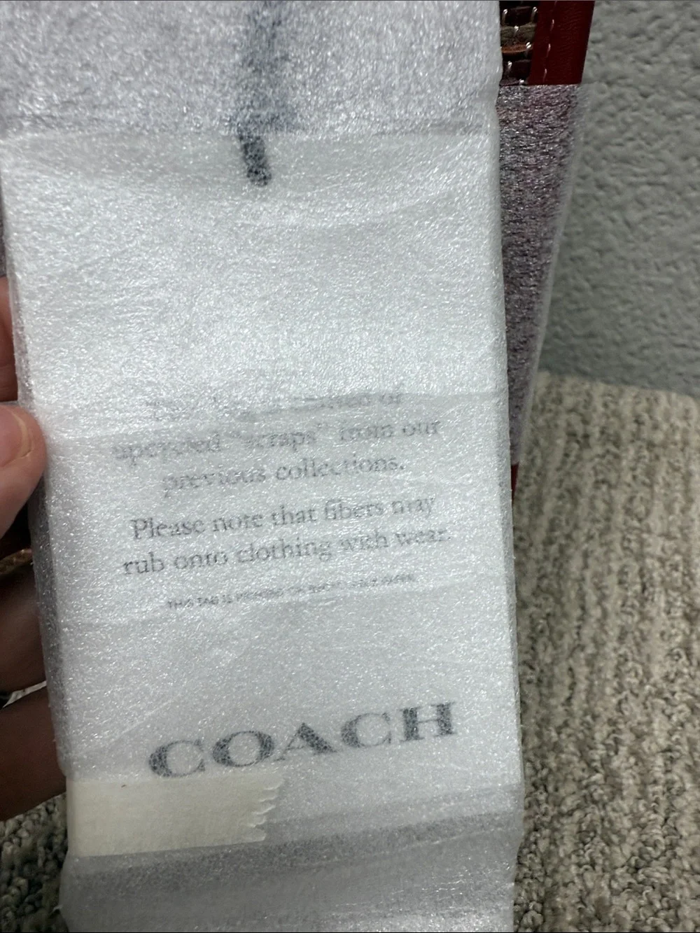 Coach Red Leather-Trim Up-Woven Stripe Tote - Picture 7 of 11